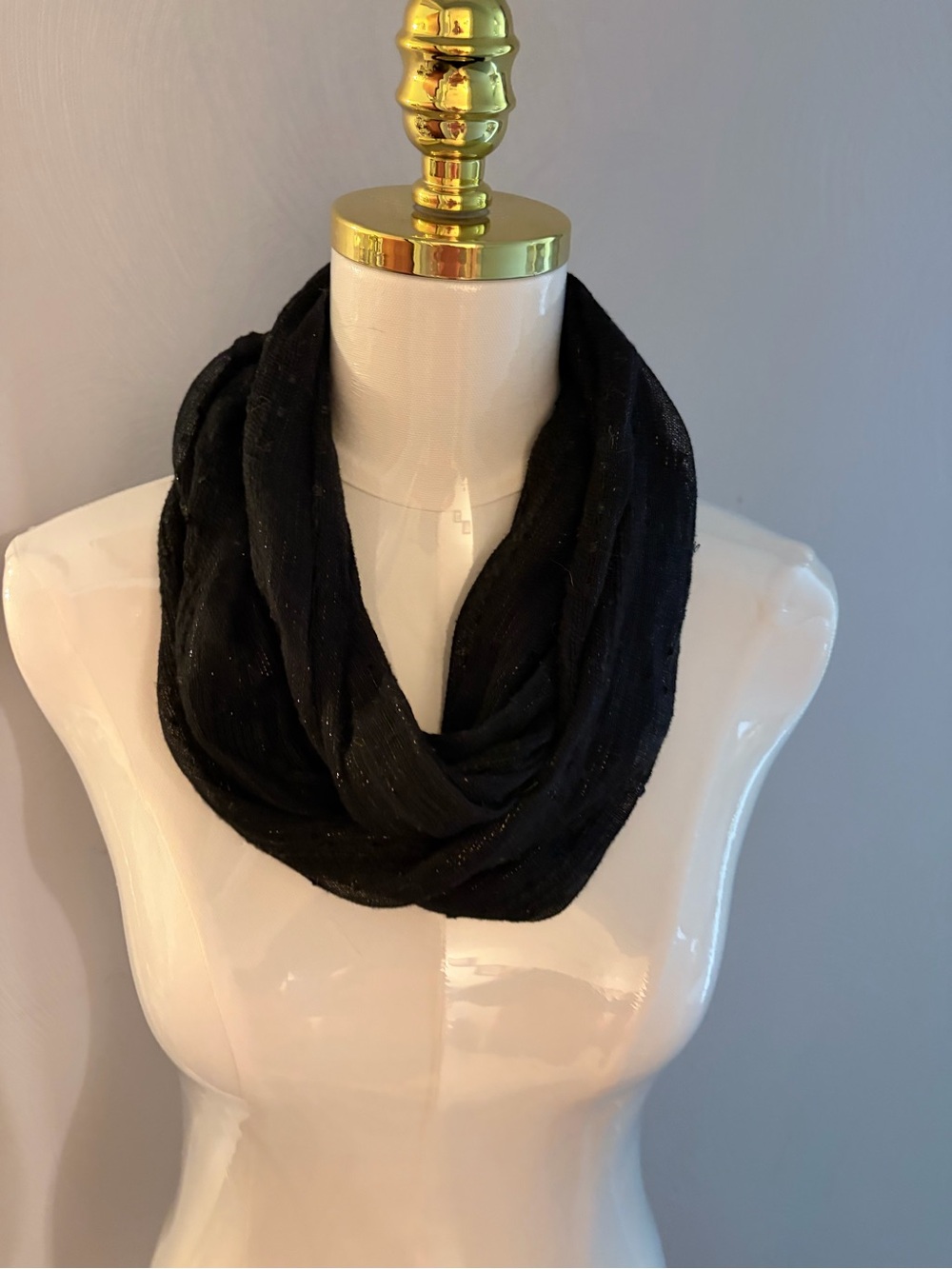 The Children's Place Black Metallic Infinity Scarf